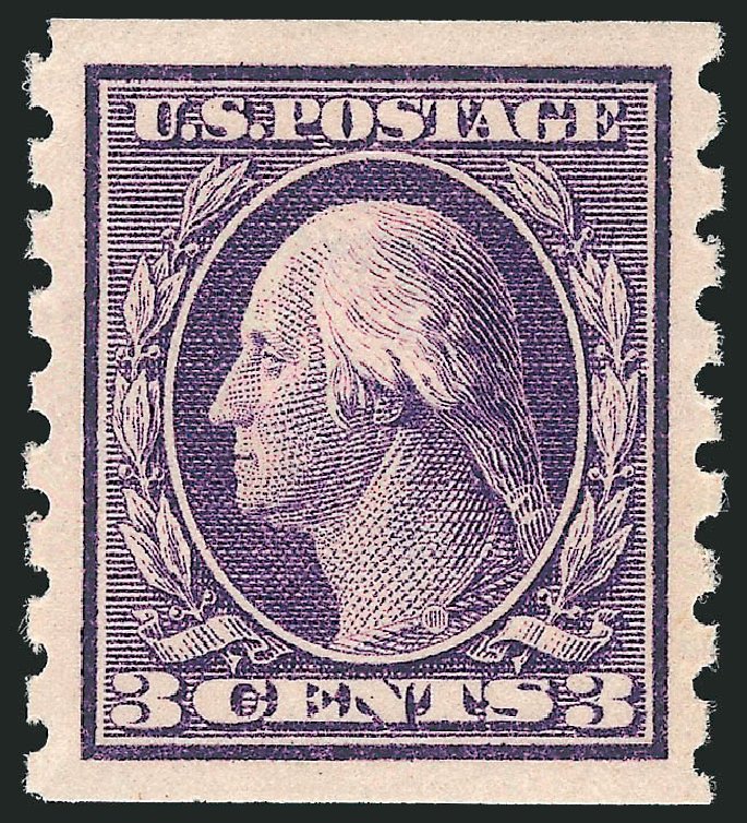 Prices of US Stamps Scott Cat. #394 - 1911 3c Washington Coil. Robert Siegel Auction Galleries, May 2013, Sale 1044, Lot 263