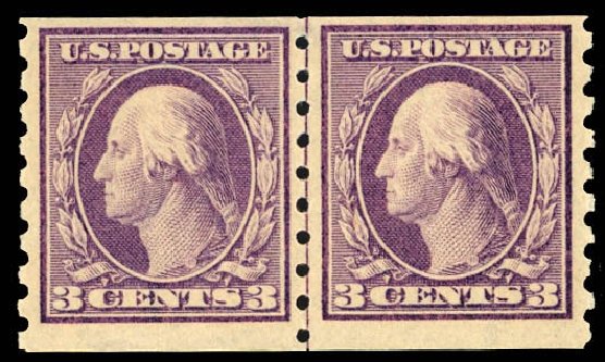 Prices of US Stamps Scott #394: 3c 1911 Washington Coil. Daniel Kelleher Auctions, Dec 2012, Sale 633, Lot 676