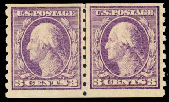 Prices of US Stamp Scott # 394: 1911 3c Washington Coil. Daniel Kelleher Auctions, Sep 2013, Sale 639, Lot 3496