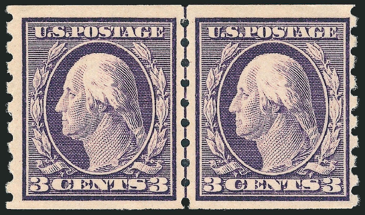 Prices of US Stamp Scott # 394 - 3c 1911 Washington Coil. Robert Siegel Auction Galleries, Oct 2011, Sale 1014, Lot 1846