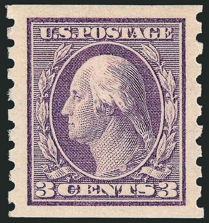 Value of US Stamp Scott # 394 - 1911 3c Washington Coil. Robert Siegel Auction Galleries, Sep 2009, Sale 968B, Lot 506