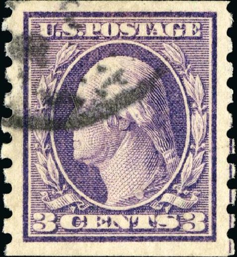 Values of US Stamp Scott Catalog # 394: 1911 3c Washington Coil. Spink Shreves Galleries, Jan 2015, Sale 150, Lot 156