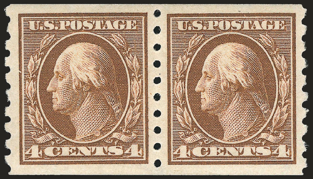 Price of US Stamps Scott Catalog #395 - 4c 1912 Washington Coil. Robert Siegel Auction Galleries, Apr 2009, Sale 972, Lot 3317