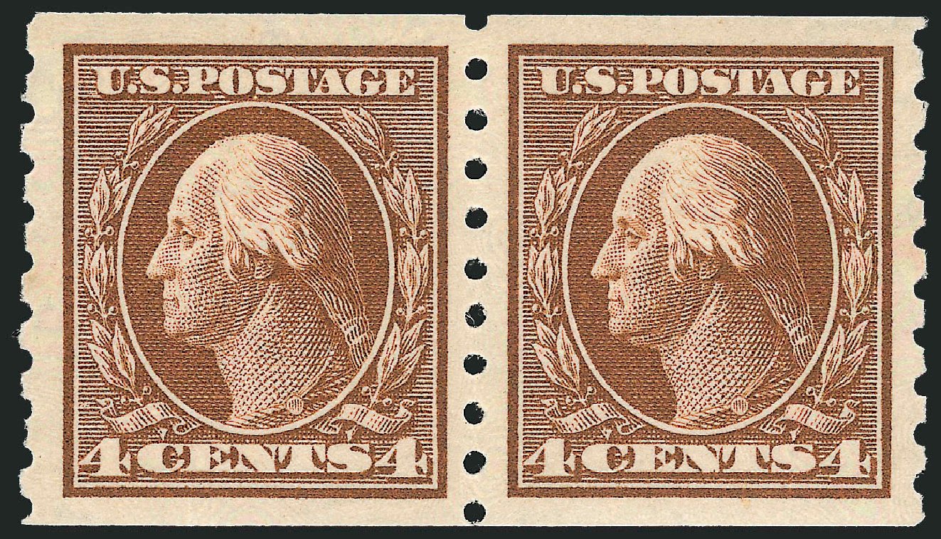 US Stamps Prices Scott Catalogue #395: 4c 1912 Washington Coil. Robert Siegel Auction Galleries, Sep 2009, Sale 968B, Lot 508