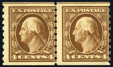Cost of US Stamp Scott Catalogue #395: 4c 1912 Washington Coil. Harmer-Schau Auction Galleries, Oct 2008, Sale 79, Lot 191