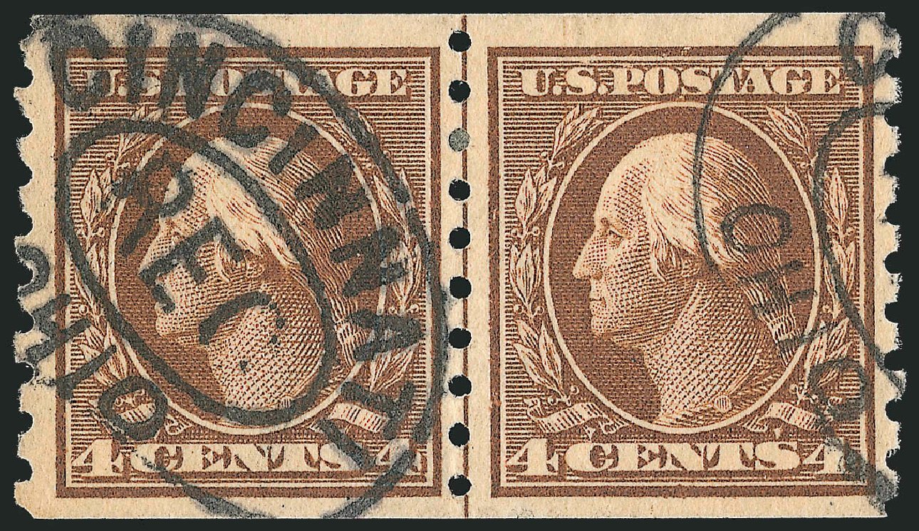 Value of US Stamps Scott 395 - 4c 1912 Washington Coil. Robert Siegel Auction Galleries, Sep 2012, Sale 1028, Lot 364