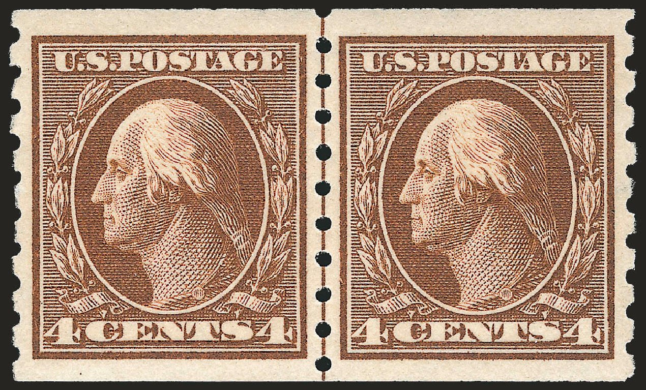 Prices of US Stamp Scott Cat. #395 - 4c 1912 Washington Coil. Robert Siegel Auction Galleries, Jun 2009, Sale 975, Lot 1784