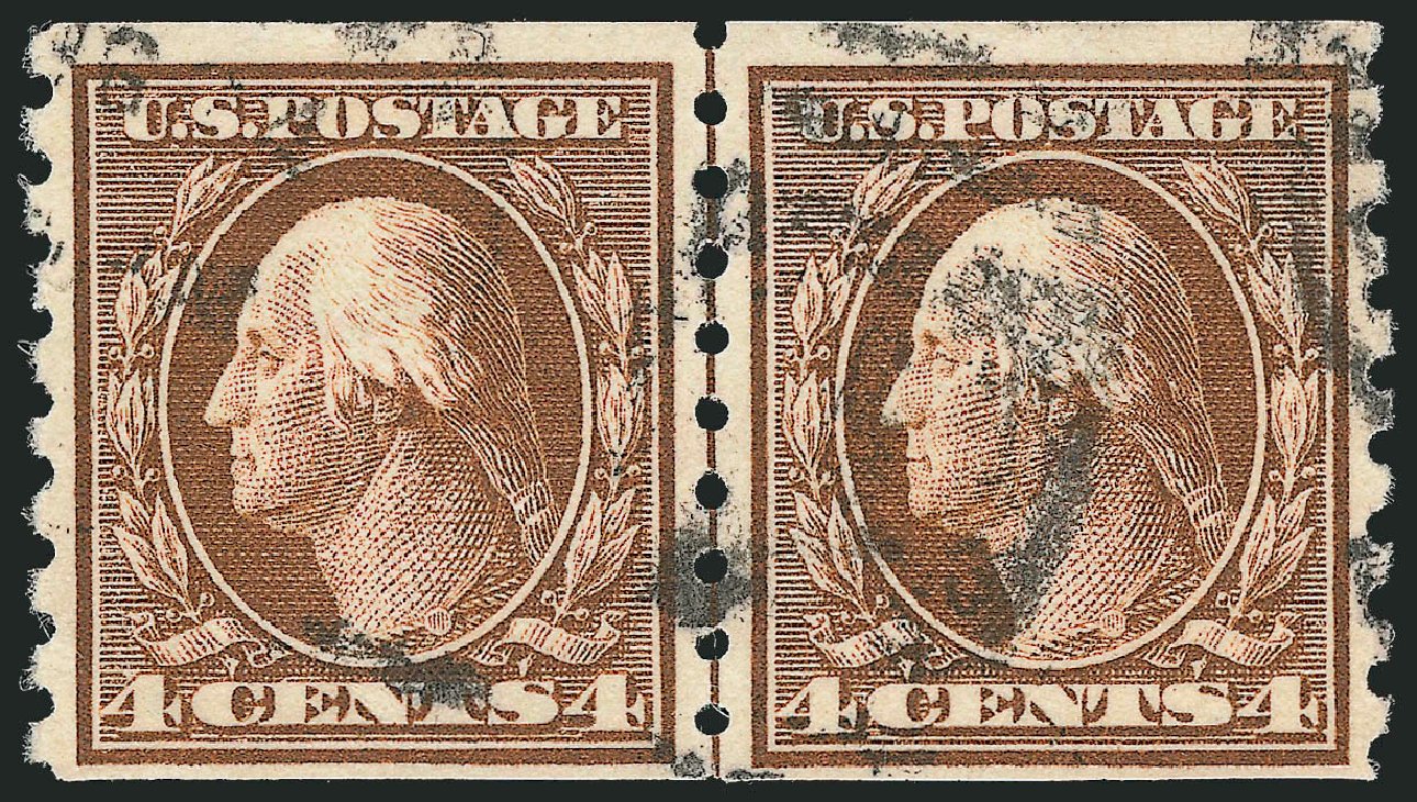 Prices of US Stamps Scott Catalog 395 - 4c 1912 Washington Coil. Robert Siegel Auction Galleries, Oct 2010, Sale 997, Lot 5954