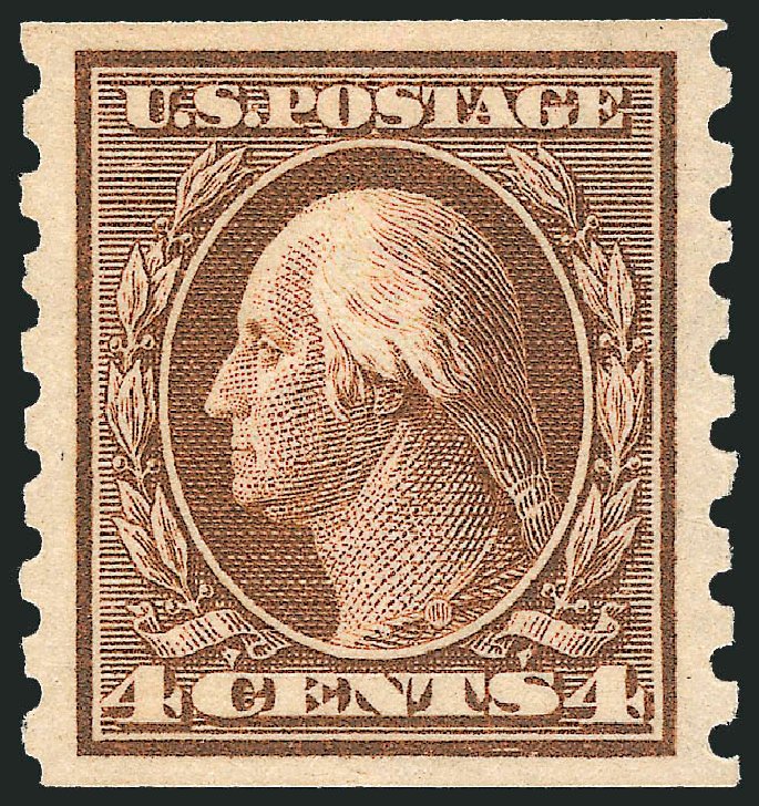 Price of US Stamp Scott Catalogue # 395 - 4c 1912 Washington Coil. Robert Siegel Auction Galleries, Dec 2011, Sale 1017, Lot 785