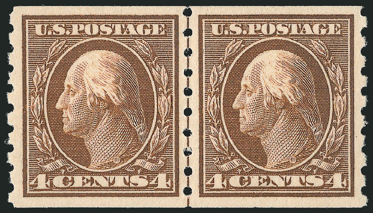 Price of US Stamp Scott Catalogue #395 - 1912 4c Washington Coil. Robert Siegel Auction Galleries, Nov 2012, Sale 1034, Lot 365