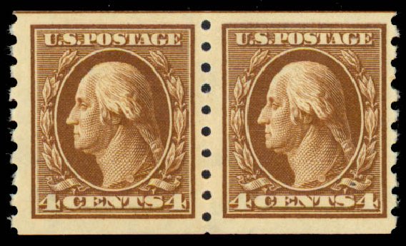 Cost of US Stamps Scott Catalog # 395: 4c 1912 Washington Coil. Daniel Kelleher Auctions, Sep 2013, Sale 639, Lot 1142