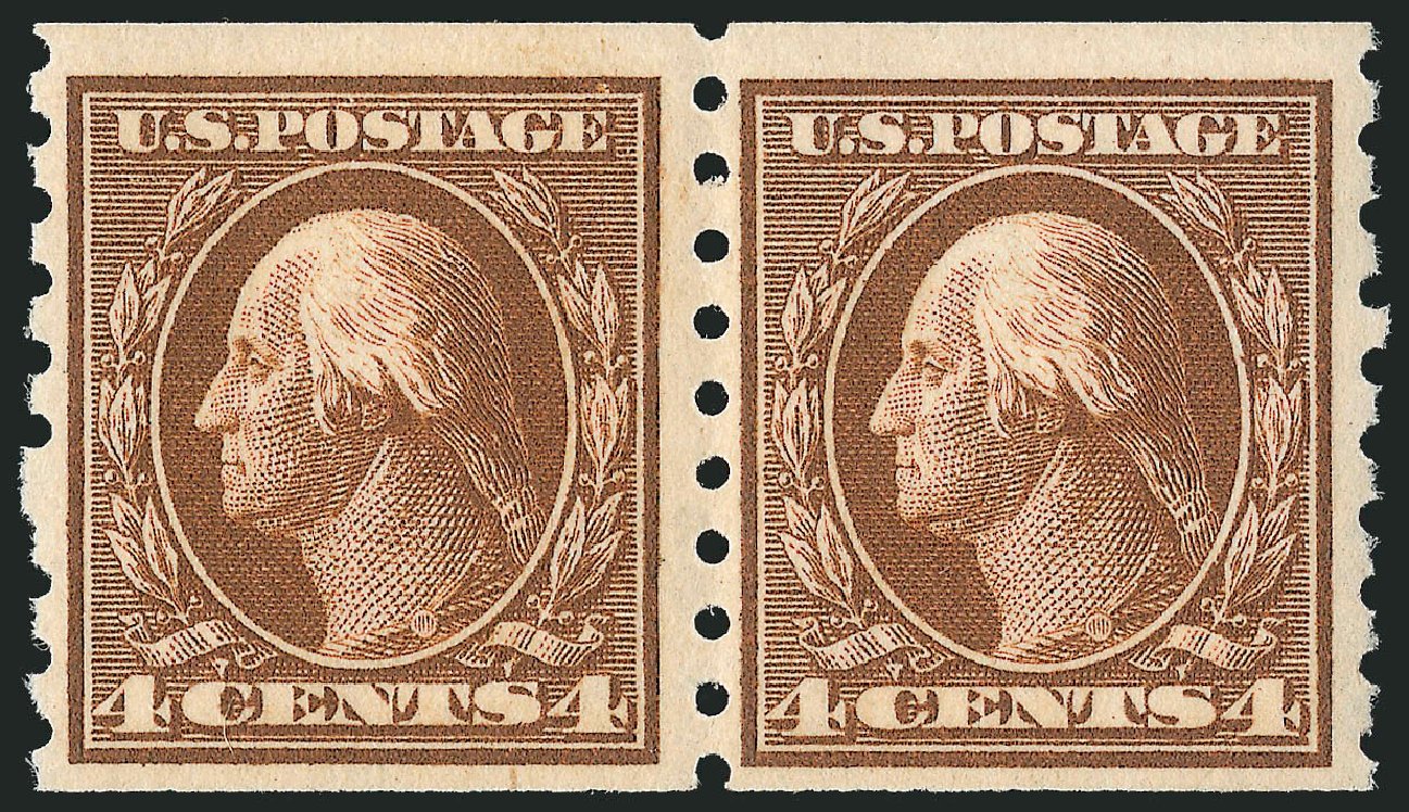 Cost of US Stamp Scott # 395: 4c 1912 Washington Coil. Robert Siegel Auction Galleries, Oct 2012, Sale 1033, Lot 4212