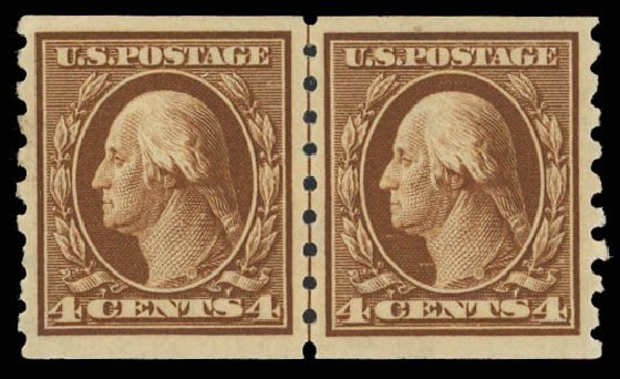 US Stamp Price Scott Catalog # 395: 4c 1912 Washington Coil. Daniel Kelleher Auctions, Jun 2012, Sale 630, Lot 1813