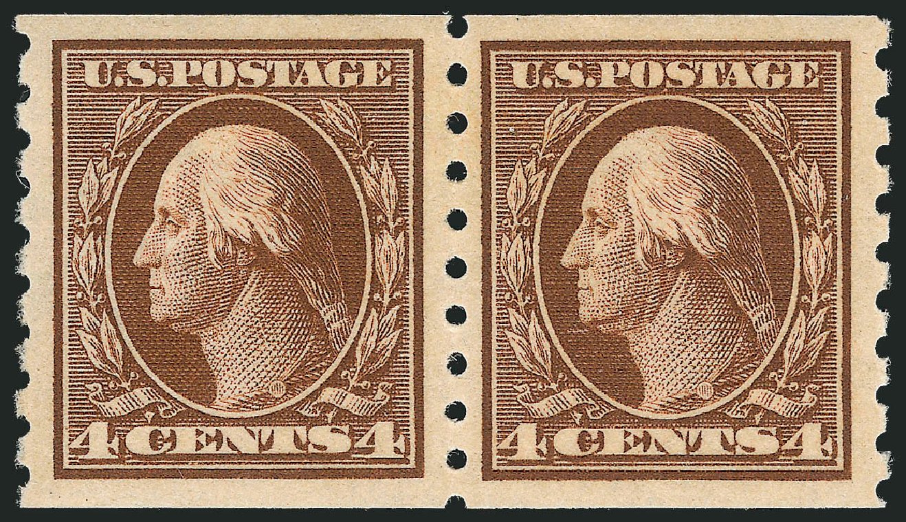 Cost of US Stamps Scott Cat. #395 - 4c 1912 Washington Coil. Robert Siegel Auction Galleries, Oct 2011, Sale 1013, Lot 403