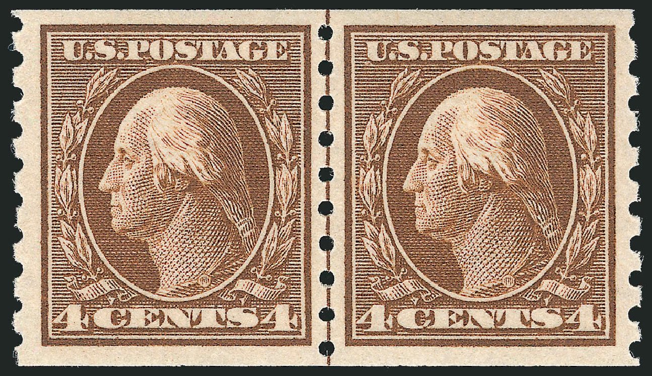 Price of US Stamp Scott Cat. #395: 1912 4c Washington Coil. Robert Siegel Auction Galleries, Oct 2010, Sale 997, Lot 5953