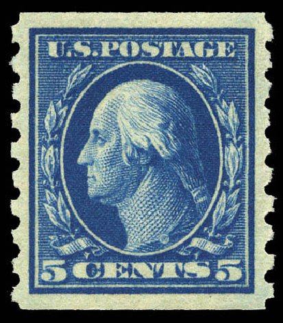US Stamp Prices Scott Catalogue #396: 5c 1913 Washington Coil. Matthew Bennett International, Mar 2011, Sale 336, Lot 1287