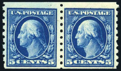 Price of US Stamp Scott Catalog #396 - 1913 5c Washington Coil. Harmer-Schau Auction Galleries, Feb 2009, Sale 80, Lot 1307