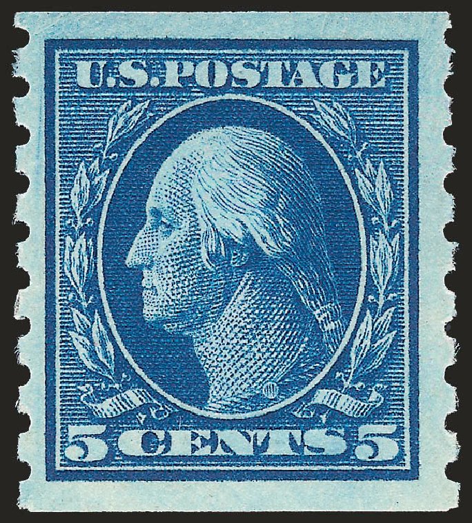 US Stamp Prices Scott Catalogue #396: 1913 5c Washington Coil. Robert Siegel Auction Galleries, Apr 2009, Sale 972, Lot 3318