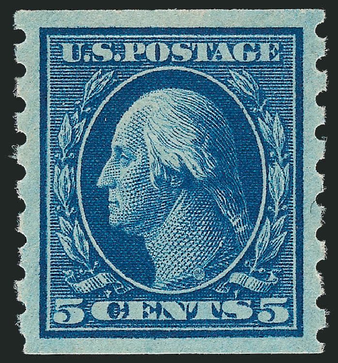 US Stamp Value Scott Catalogue 396 - 5c 1913 Washington Coil. Robert Siegel Auction Galleries, Oct 2011, Sale 1014, Lot 1851