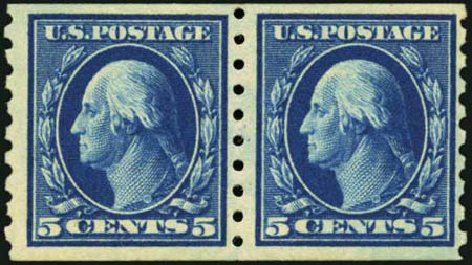 Costs of US Stamp Scott Cat. #396: 5c 1913 Washington Coil. Harmer-Schau Auction Galleries, May 2012, Sale 93, Lot 355