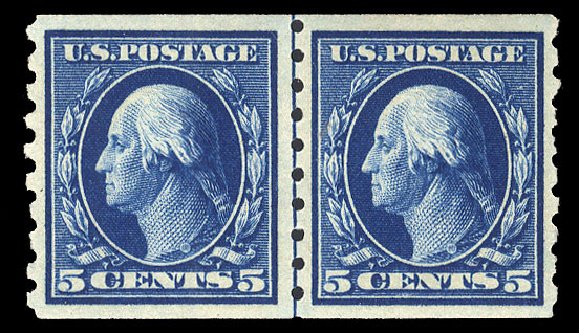 US Stamp Prices Scott #396: 5c 1913 Washington Coil. Cherrystone Auctions, Apr 2009, Sale 200904, Lot 82