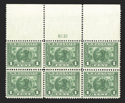 US Stamps Price Scott Catalogue 397 - 1c 1913 Panama-Pacific Exposition. Spink Shreves Galleries, Jul 2012, Sale 140, Lot 247