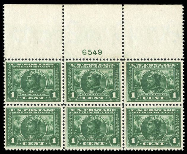 Values of US Stamps Scott Cat. # 397: 1c 1913 Panama-Pacific Exposition. Matthew Bennett International, Sep 2012, Sale 346, Lot 819