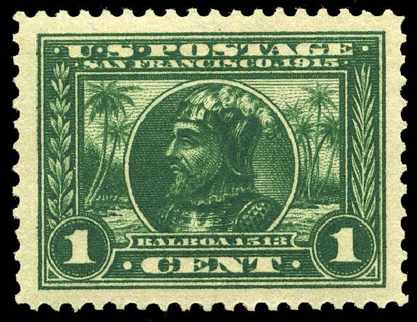 Values of US Stamps Scott Catalog 397 - 1913 1c Panama-Pacific Exposition. Matthew Bennett International, May 2014, Sale 350, Lot 549