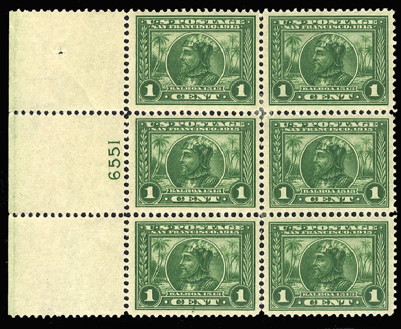 Prices of US Stamps Scott Cat. #397 - 1913 1c Panama-Pacific Exposition. Cherrystone Auctions, Jan 2009, Sale 200901, Lot 215
