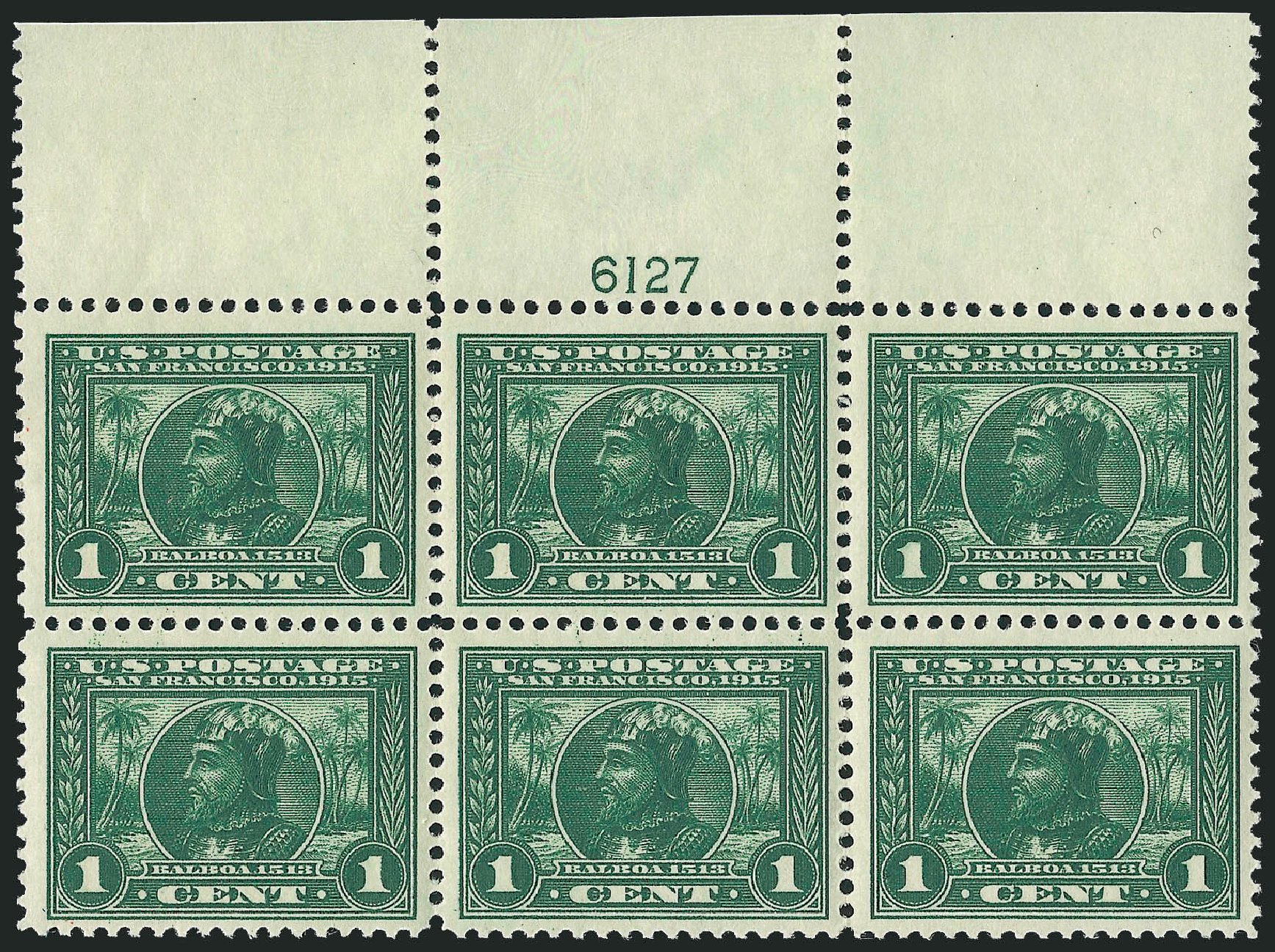 Cost of US Stamp Scott #397 - 1c 1913 Panama-Pacific Exposition. Robert Siegel Auction Galleries, Nov 2013, Sale 1061, Lot 3885