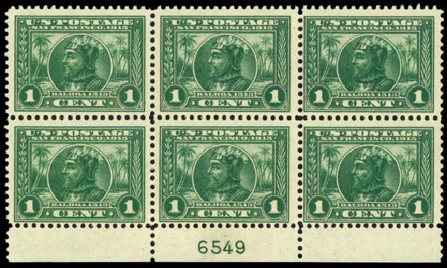 Cost of US Stamp Scott Cat. 397: 1c 1913 Panama-Pacific Exposition. Daniel Kelleher Auctions, Mar 2013, Sale 635, Lot 503