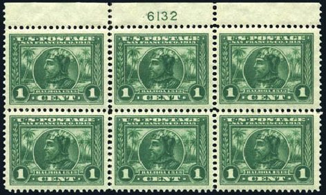 Costs of US Stamps Scott Catalog #397: 1913 1c Panama-Pacific Exposition. Harmer-Schau Auction Galleries, Jul 2010, Sale 86, Lot 526