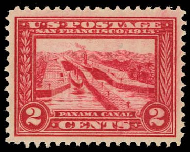 Costs of US Stamp Scott 398: 1913 2c Panama-Pacific Exposition. Daniel Kelleher Auctions, Jan 2012, Sale 628, Lot 477