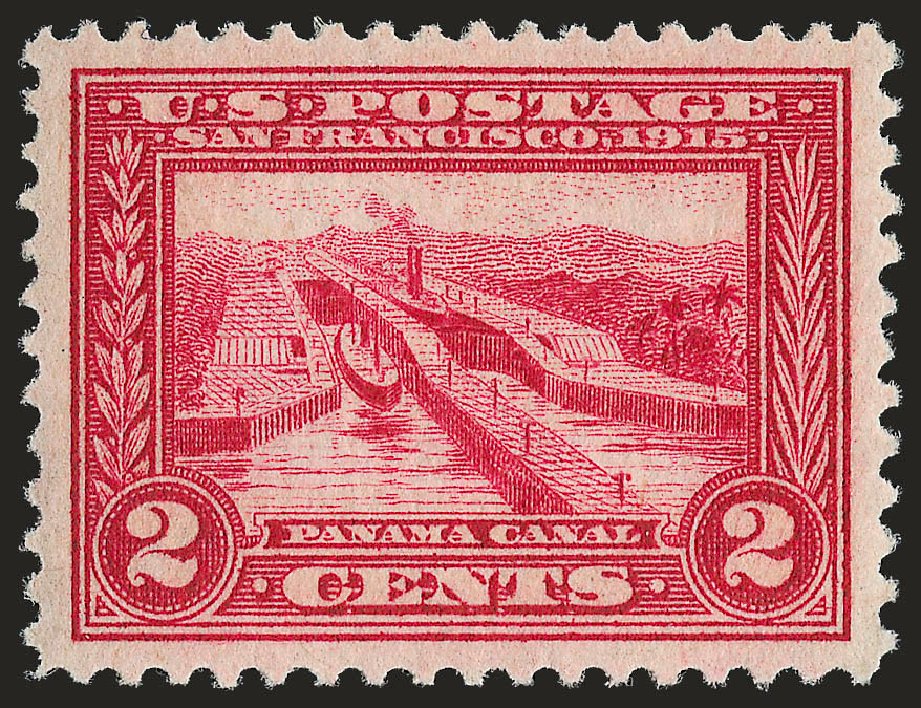 US Stamps Values Scott Catalog 398 - 1913 2c Panama-Pacific Exposition. Robert Siegel Auction Galleries, Apr 2010, Sale 984, Lot 847