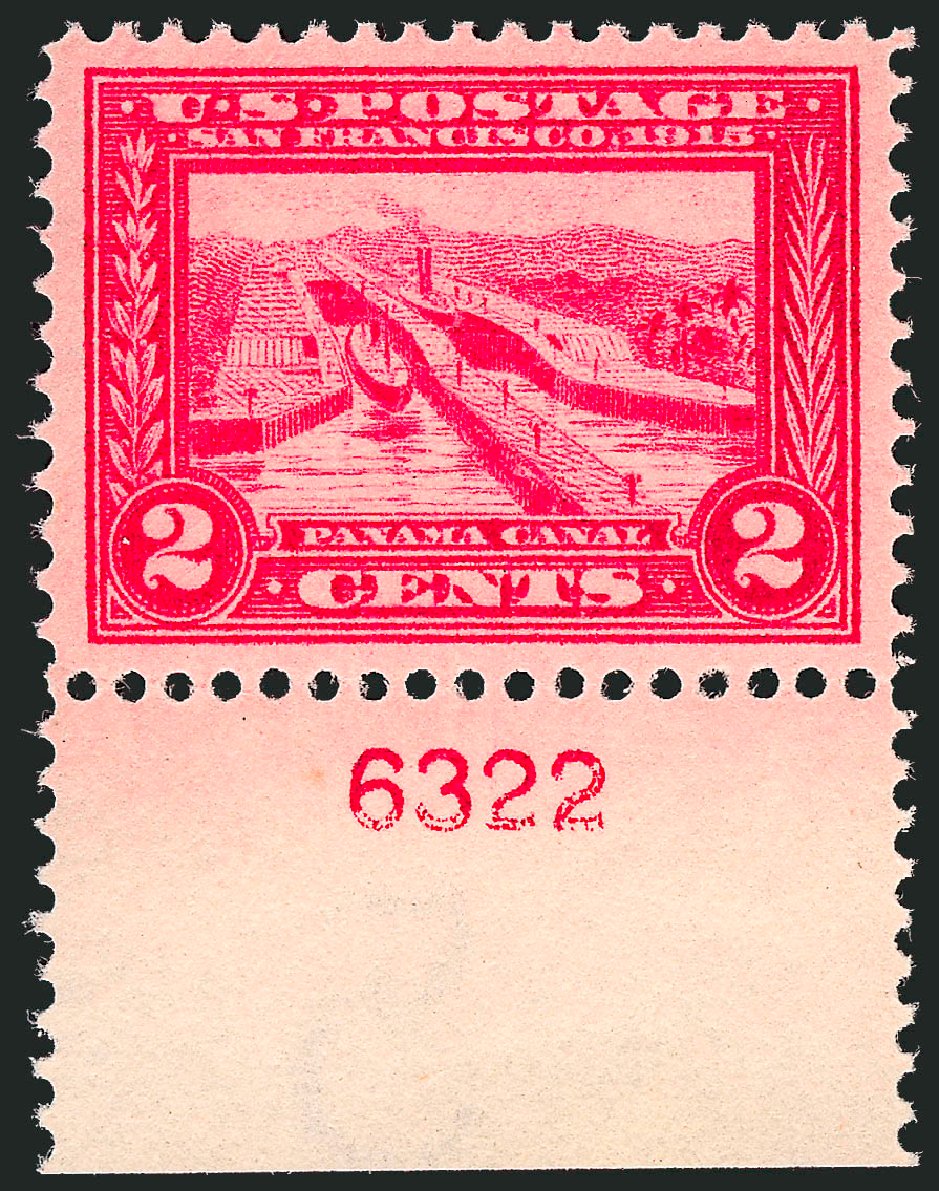 Values of US Stamps Scott Catalogue #398 - 1913 2c Panama-Pacific Exposition. Robert Siegel Auction Galleries, Sep 2008, Sale 962, Lot 2700