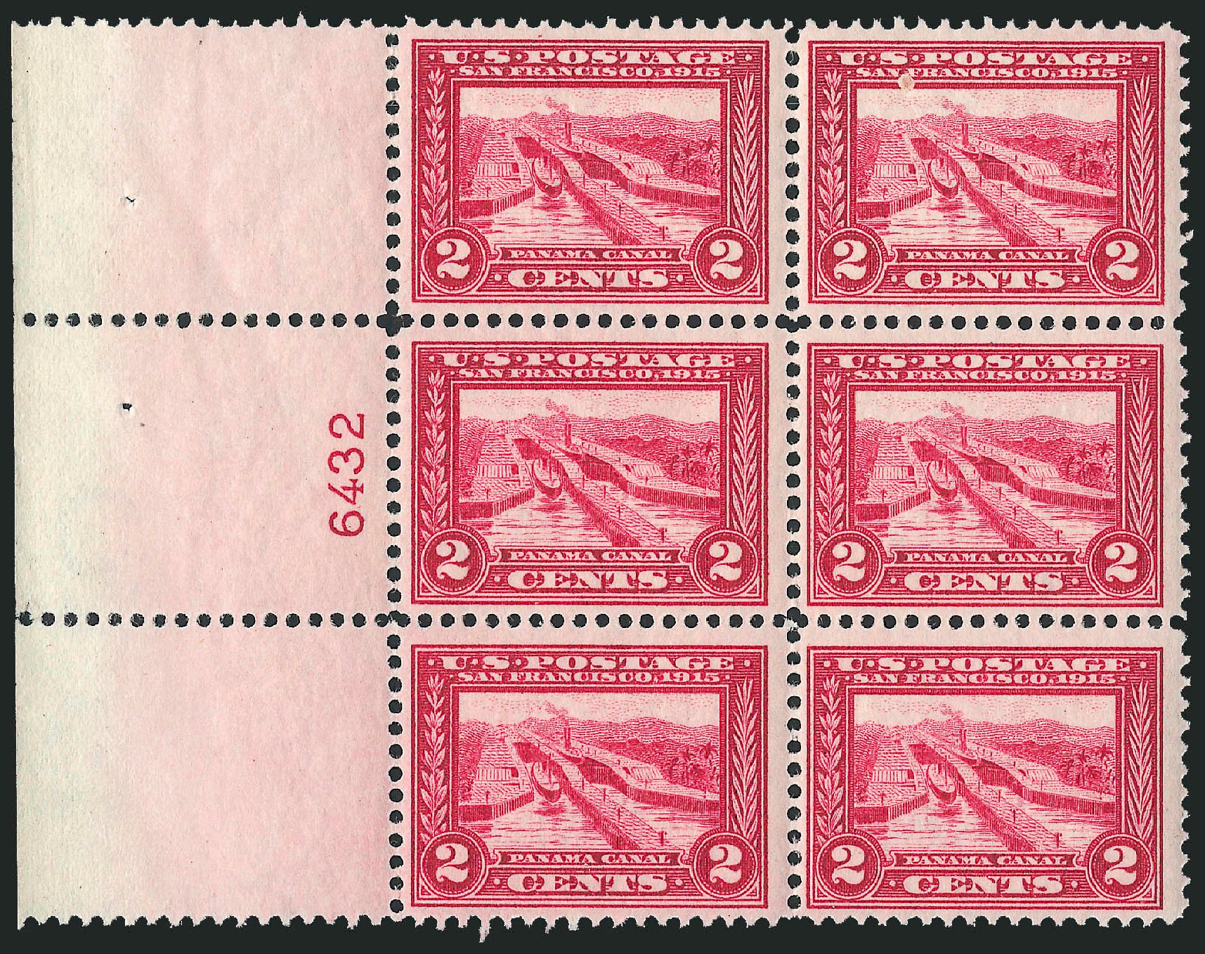 US Stamps Values Scott Catalog # 398: 1913 2c Panama-Pacific Exposition. Robert Siegel Auction Galleries, Apr 2009, Sale 971, Lot 1681