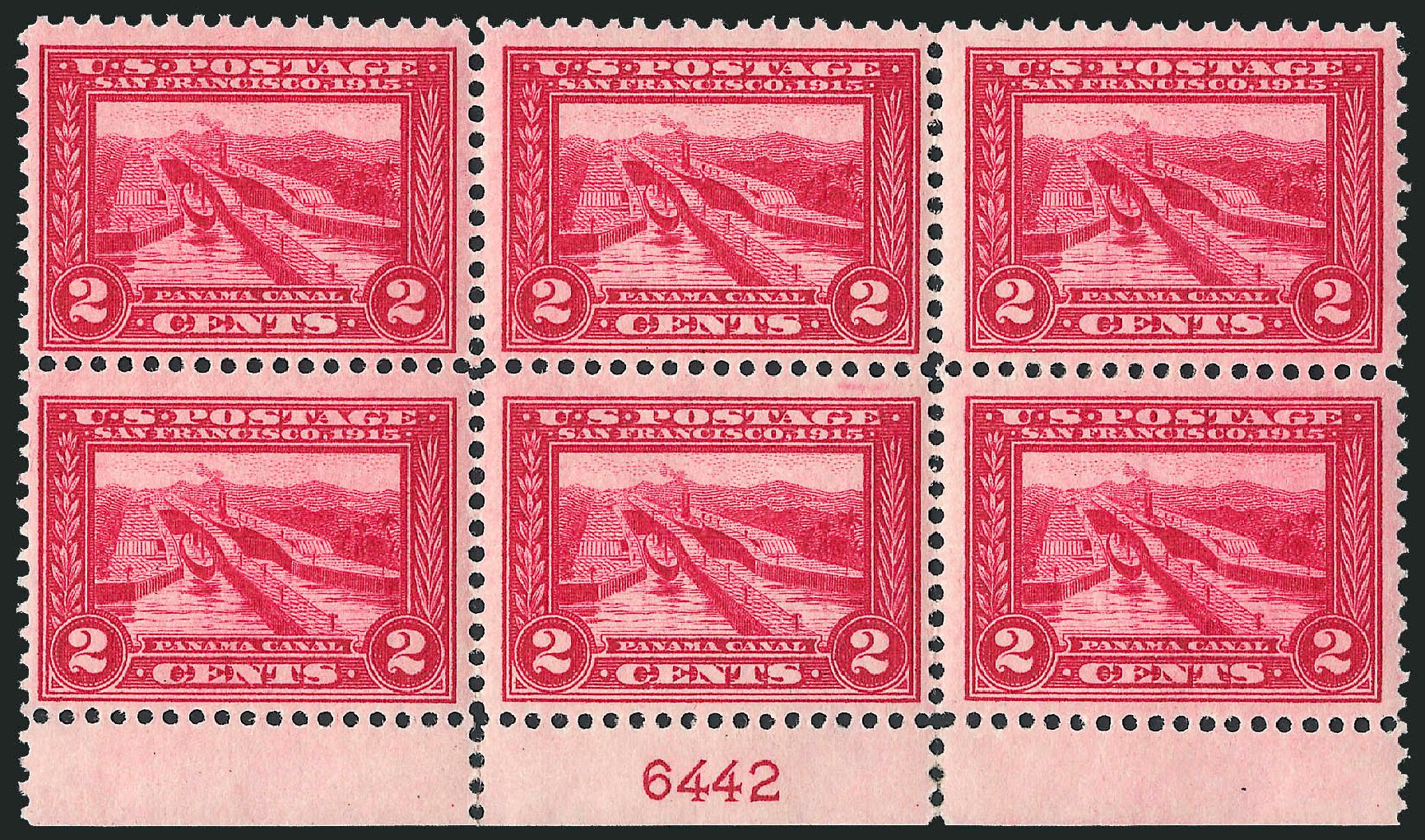 Costs of US Stamp Scott Catalogue #398 - 1913 2c Panama-Pacific Exposition. Robert Siegel Auction Galleries, Apr 2009, Sale 971, Lot 1684