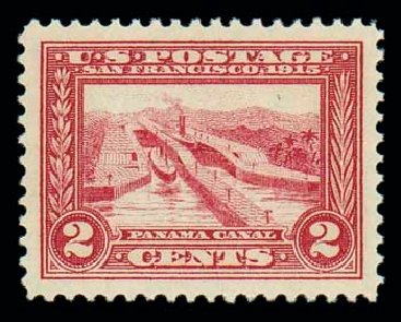 US Stamp Values Scott Catalogue 398: 1913 2c Panama-Pacific Exposition. Matthew Bennett International, Jun 2007, Sale 319, Lot 1415
