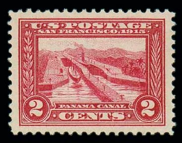 US Stamps Prices Scott Cat. 398: 1913 2c Panama-Pacific Exposition. Matthew Bennett International, Oct 2007, Sale 322, Lot 2195
