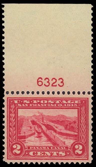 US Stamps Price Scott # 398: 1913 2c Panama-Pacific Exposition. Daniel Kelleher Auctions, Jun 2012, Sale 630, Lot 1815