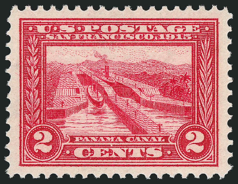 Values of US Stamp Scott Catalogue # 398: 1913 2c Panama-Pacific Exposition. Robert Siegel Auction Galleries, Oct 2011, Sale 1014, Lot 1855
