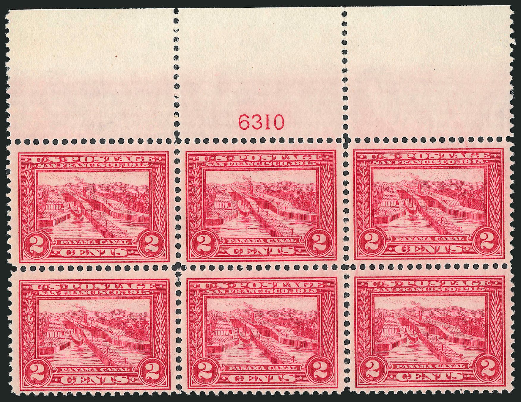Cost of US Stamp Scott # 398: 2c 1913 Panama-Pacific Exposition. Robert Siegel Auction Galleries, Oct 2011, Sale 1014, Lot 1856