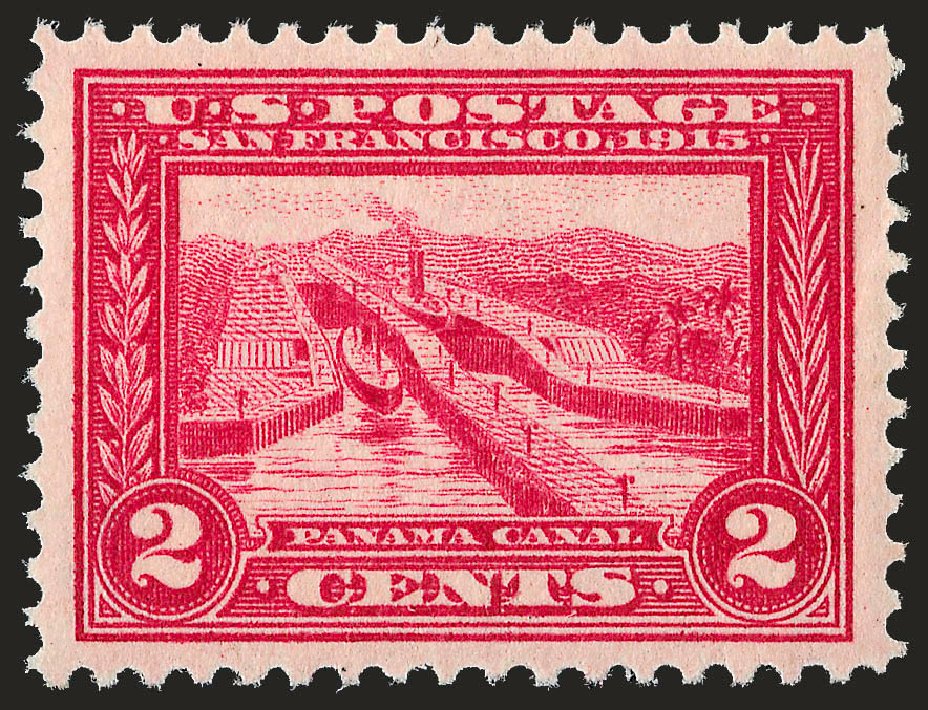 Values of US Stamp Scott # 398: 1913 2c Panama-Pacific Exposition. Robert Siegel Auction Galleries, Dec 2008, Sale 967, Lot 4726