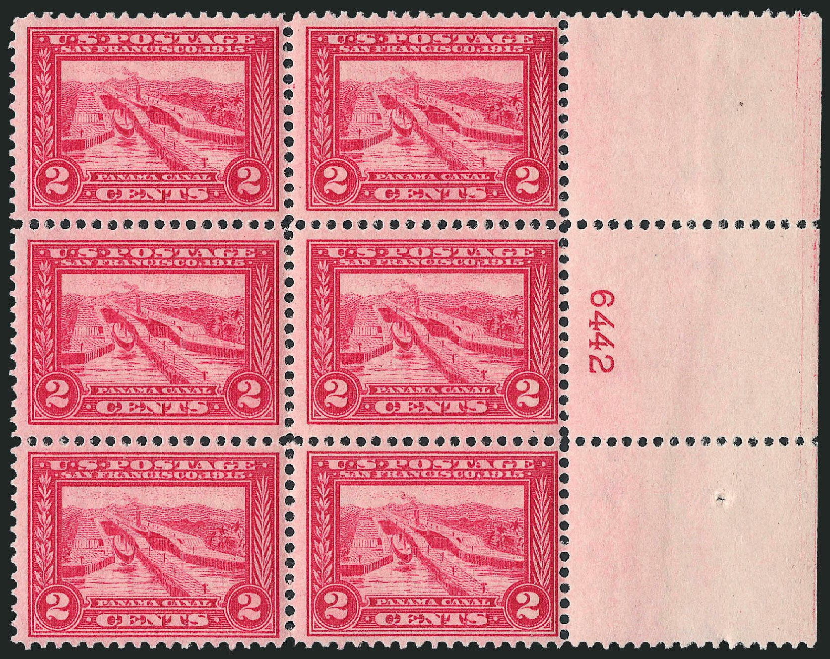 Value of US Stamp Scott Catalogue 398: 1913 2c Panama-Pacific Exposition. Robert Siegel Auction Galleries, Apr 2009, Sale 971, Lot 1686
