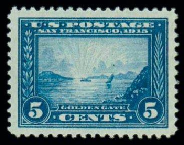Costs of US Stamps Scott 399: 5c 1913 Panama-Pacific Exposition. Matthew Bennett International, Oct 2007, Sale 322, Lot 2197