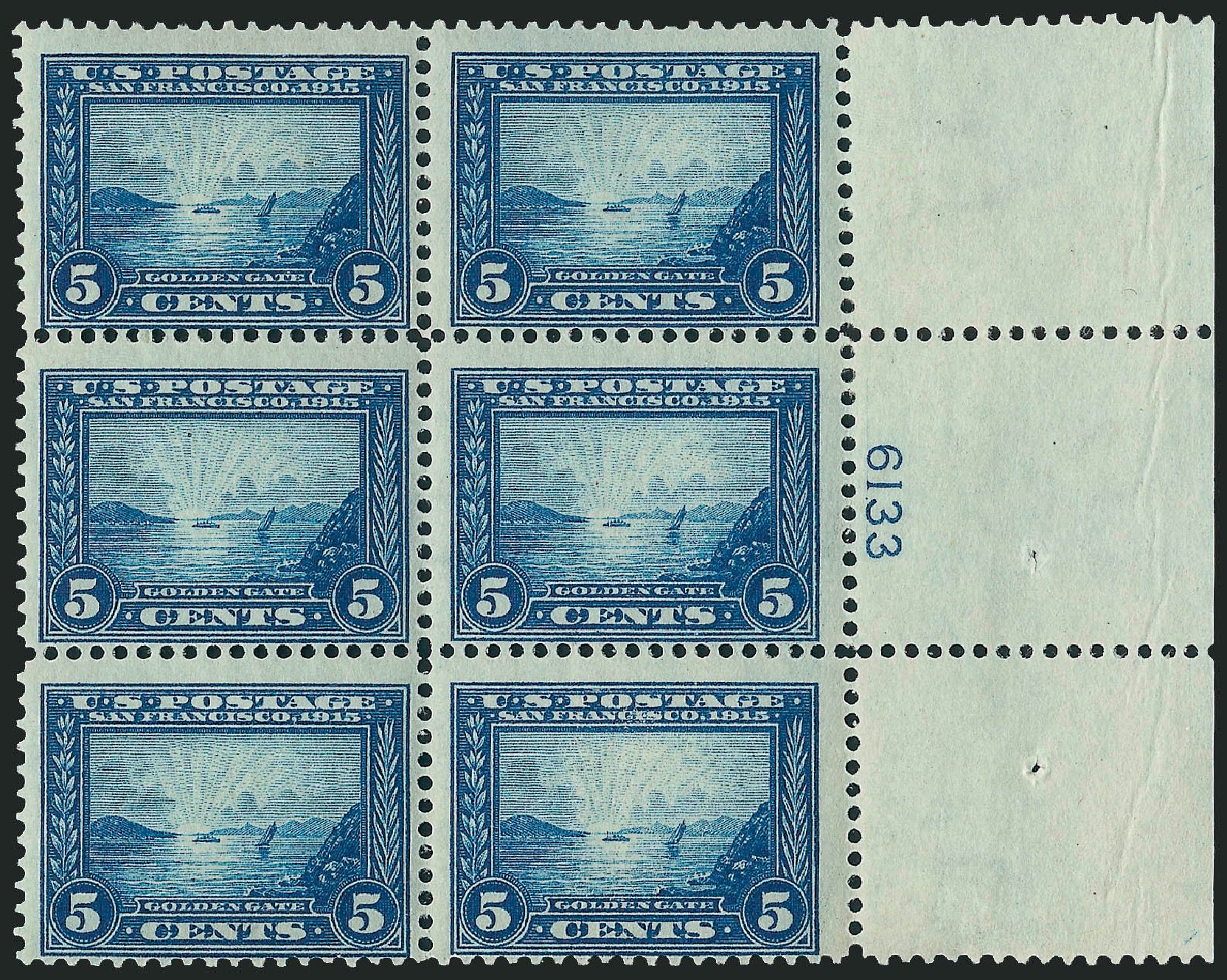 Value of US Stamp Scott Catalog 399 - 5c 1913 Panama-Pacific Exposition. Robert Siegel Auction Galleries, Apr 2009, Sale 971, Lot 1707