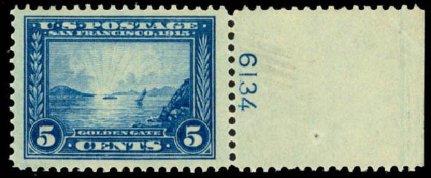 Prices of US Stamps Scott # 399 - 5c 1913 Panama-Pacific Exposition. Daniel Kelleher Auctions, Mar 2013, Sale 635, Lot 509