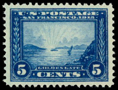 US Stamp Price Scott Catalog # 399 - 1913 5c Panama-Pacific Exposition. Daniel Kelleher Auctions, May 2014, Sale 653, Lot 2229