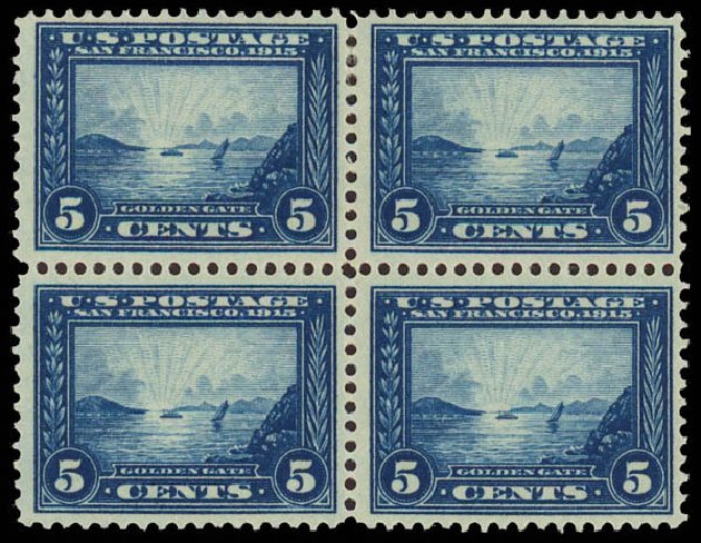 Price of US Stamps Scott Cat. #399 - 5c 1913 Panama-Pacific Exposition. Daniel Kelleher Auctions, Aug 2012, Sale 631, Lot 1170