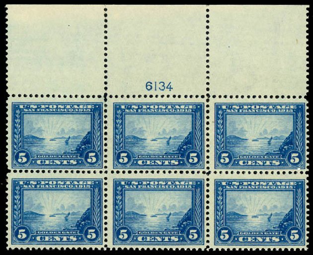 US Stamp Prices Scott Cat. #399 - 5c 1913 Panama-Pacific Exposition. Daniel Kelleher Auctions, Mar 2014, Sale 648, Lot 2240